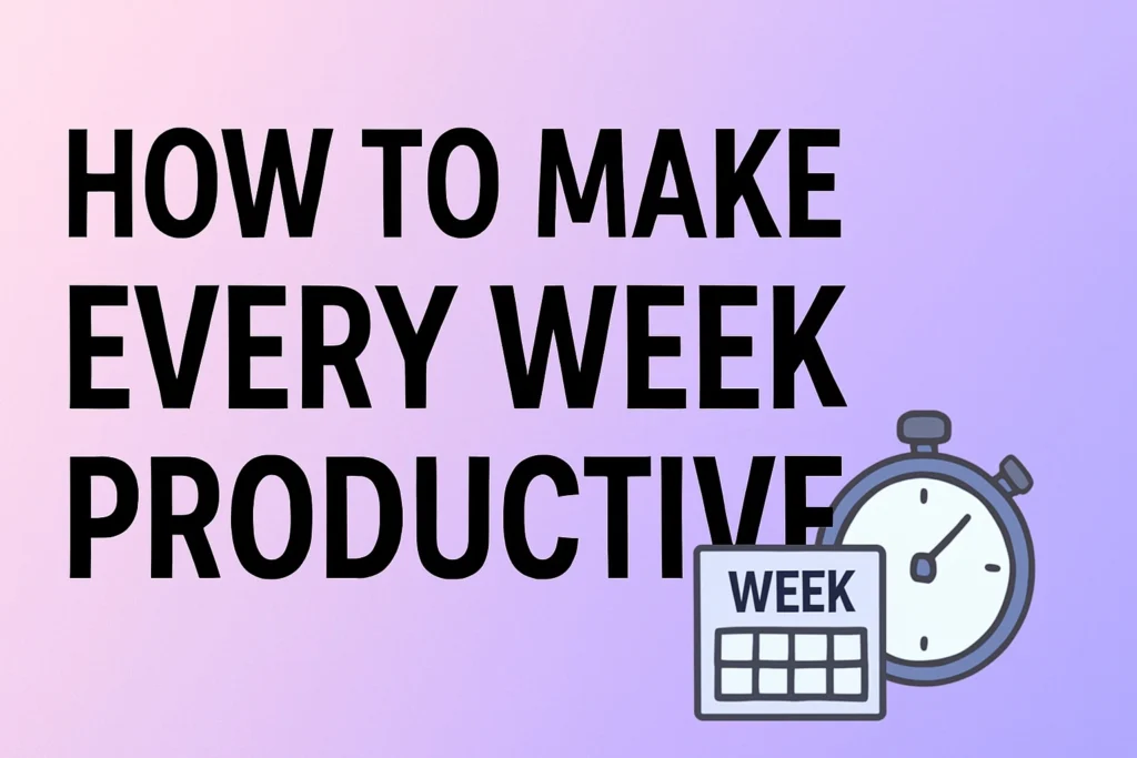 How to Make Every Week Productive